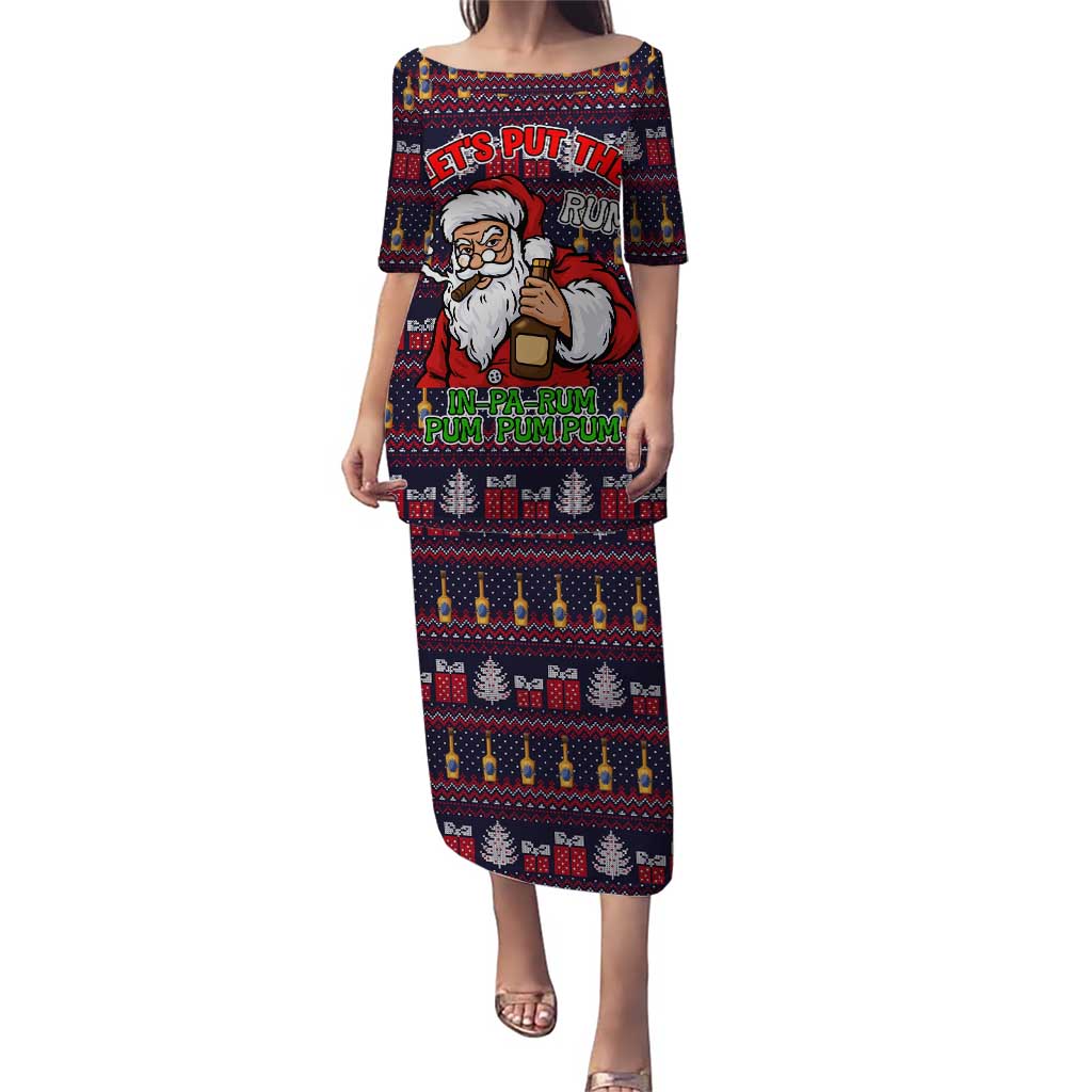Lets Put The Rum Pum Pum Pum Christmas Puletasi Xmas Holiday Patterns - Wonder Print Shop