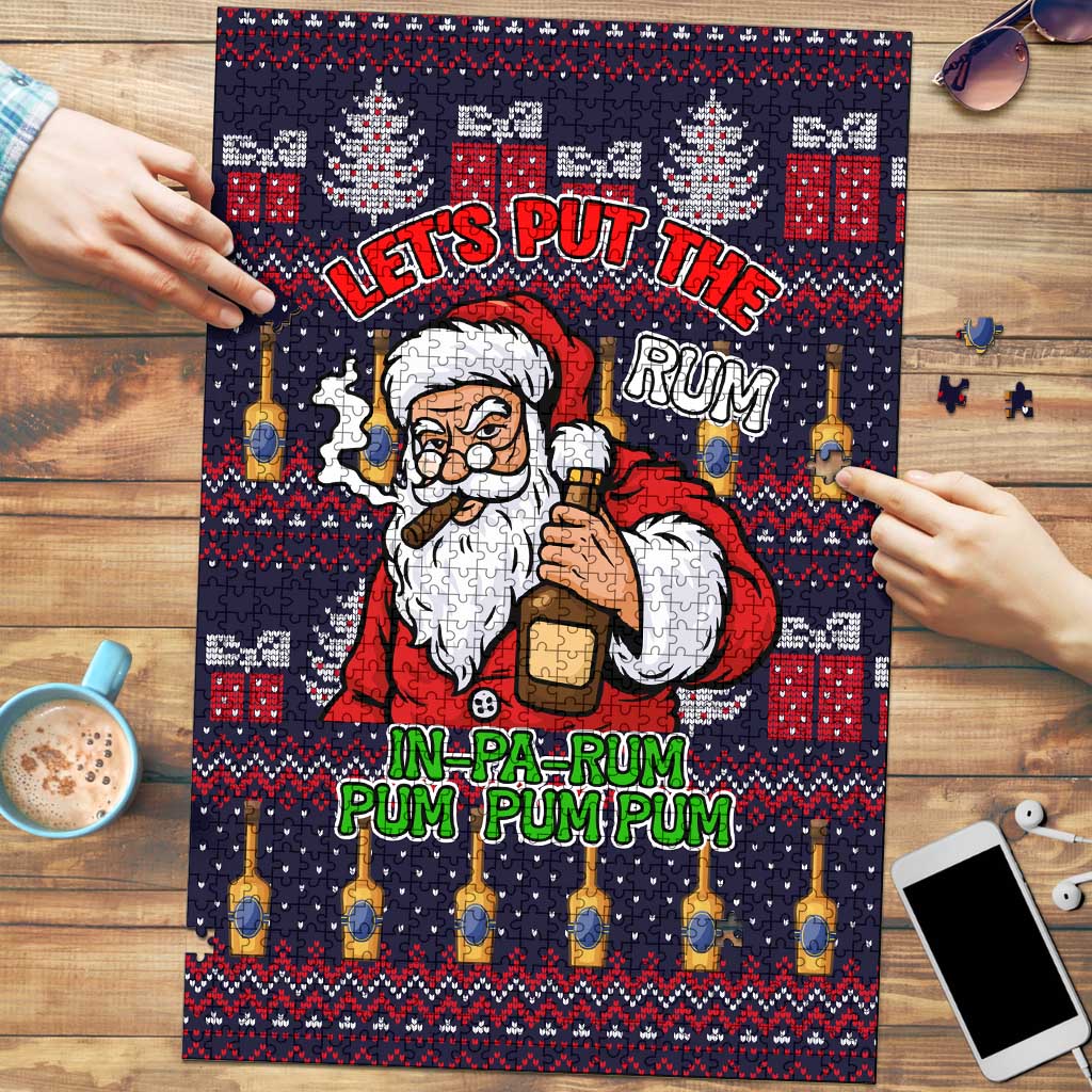 Lets Put The Rum Pum Pum Pum Christmas Puzzle Xmas Holiday Patterns - Wonder Print Shop