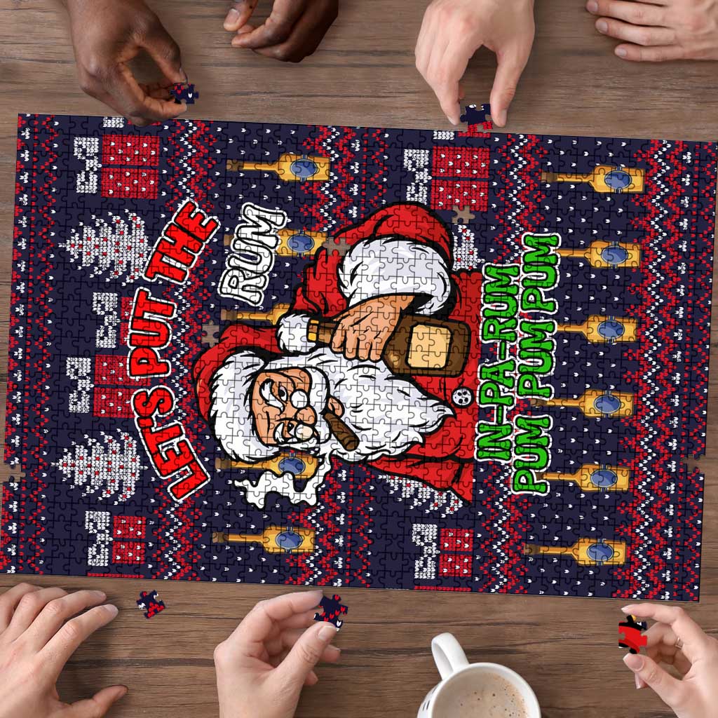 Lets Put The Rum Pum Pum Pum Christmas Puzzle Xmas Holiday Patterns - Wonder Print Shop