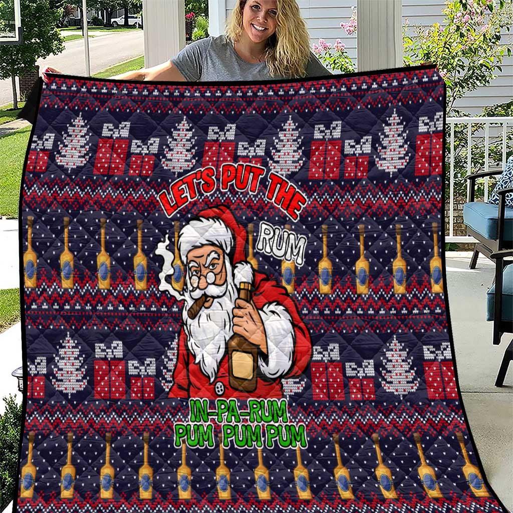 Lets Put The Rum Pum Pum Pum Christmas Quilt Xmas Holiday Patterns - Wonder Print Shop