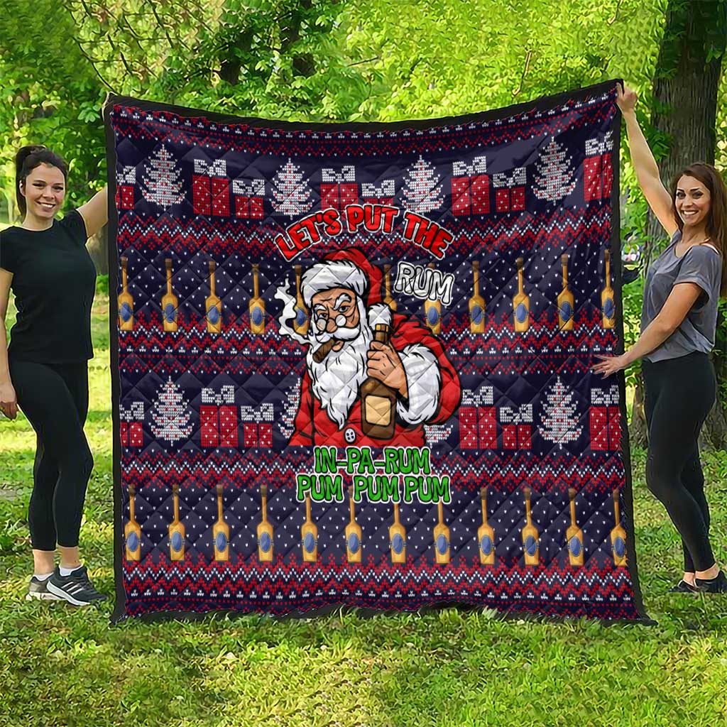 Lets Put The Rum Pum Pum Pum Christmas Quilt Xmas Holiday Patterns - Wonder Print Shop