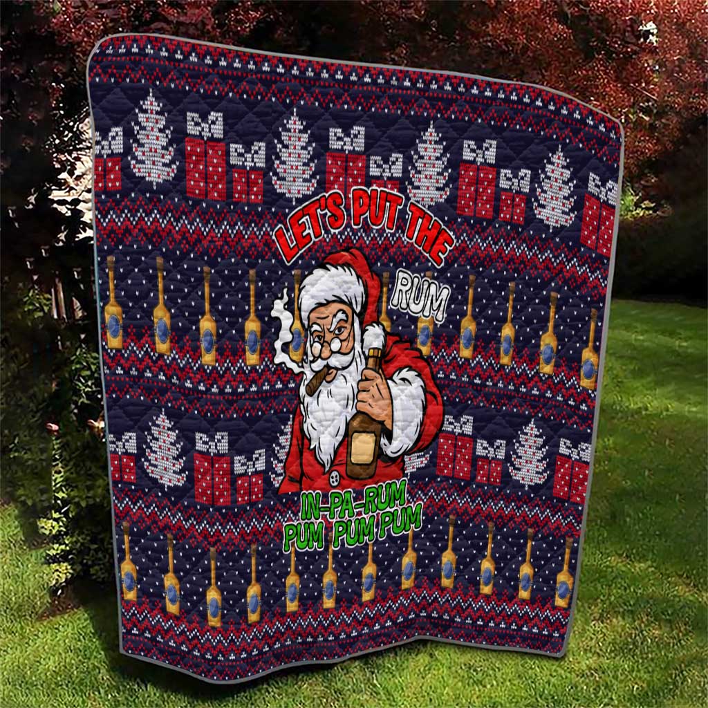 Lets Put The Rum Pum Pum Pum Christmas Quilt Xmas Holiday Patterns - Wonder Print Shop