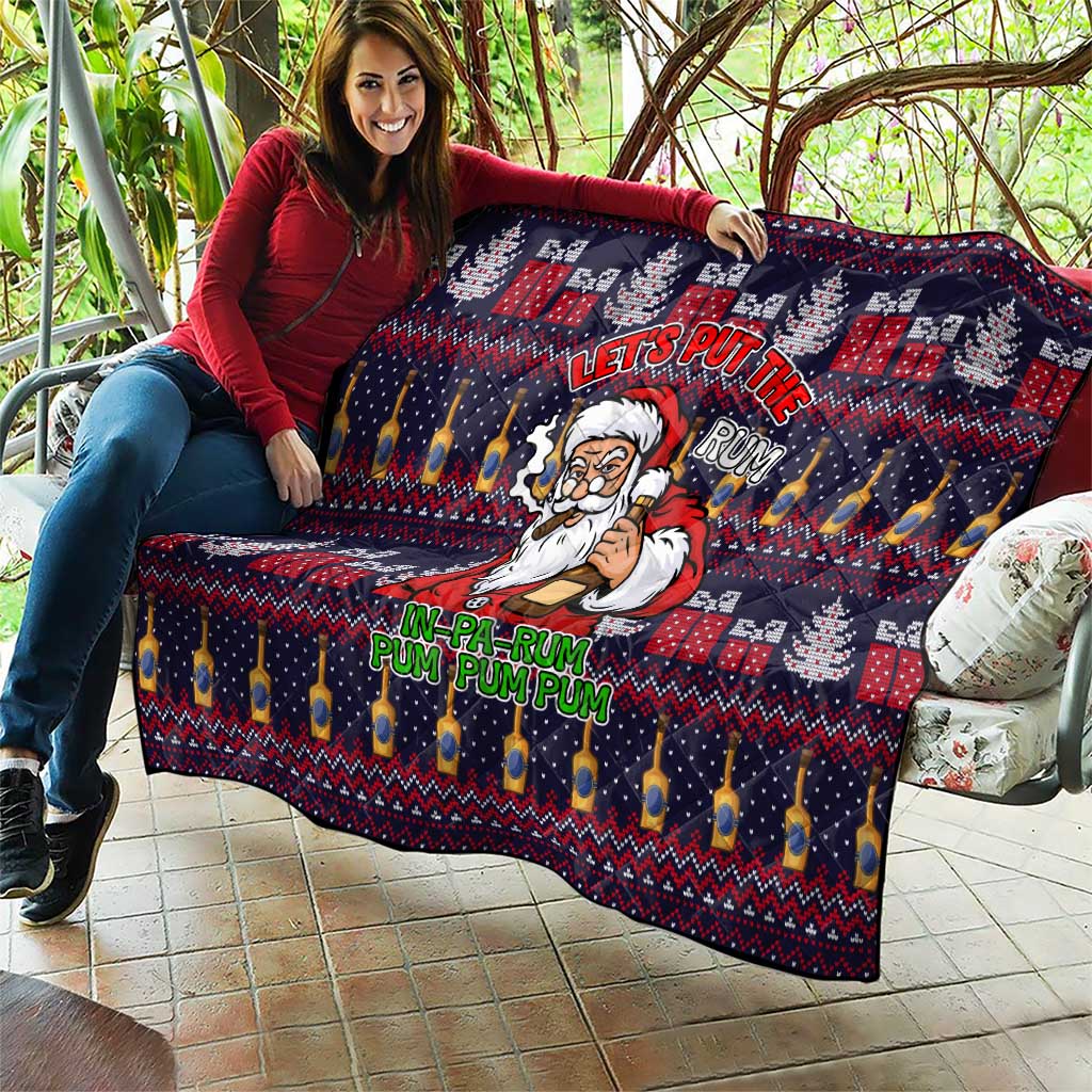 Lets Put The Rum Pum Pum Pum Christmas Quilt Xmas Holiday Patterns - Wonder Print Shop