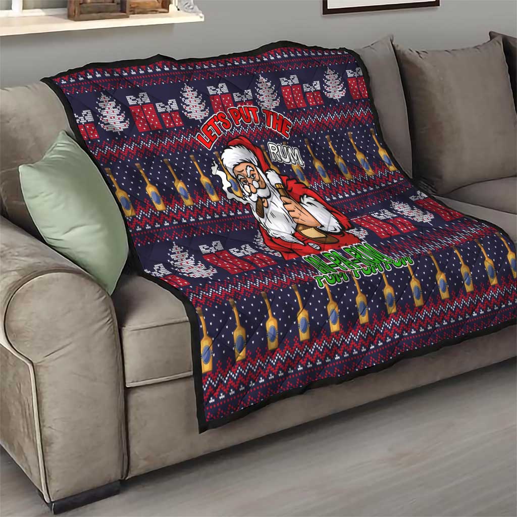 Lets Put The Rum Pum Pum Pum Christmas Quilt Xmas Holiday Patterns - Wonder Print Shop