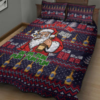 Lets Put The Rum Pum Pum Pum Christmas Quilt Bed Set Xmas Holiday Patterns - Wonder Print Shop