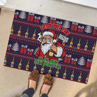 Lets Put The Rum Pum Pum Pum Christmas Rubber Doormat Xmas Holiday Patterns - Wonder Print Shop
