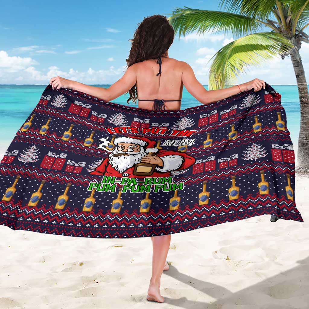 Lets Put The Rum Pum Pum Pum Christmas Sarong Xmas Holiday Patterns - Wonder Print Shop