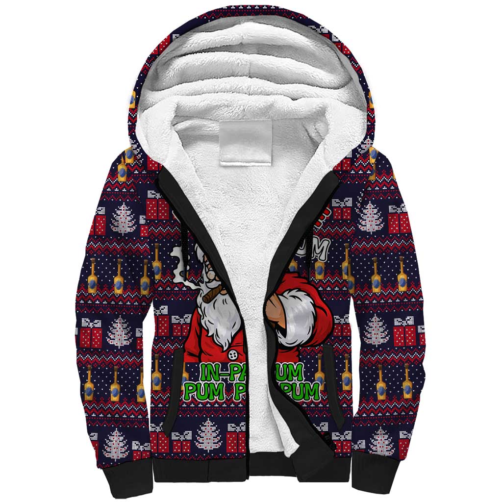 Lets Put The Rum Pum Pum Pum Christmas Sherpa Hoodie Xmas Holiday Patterns - Wonder Print Shop