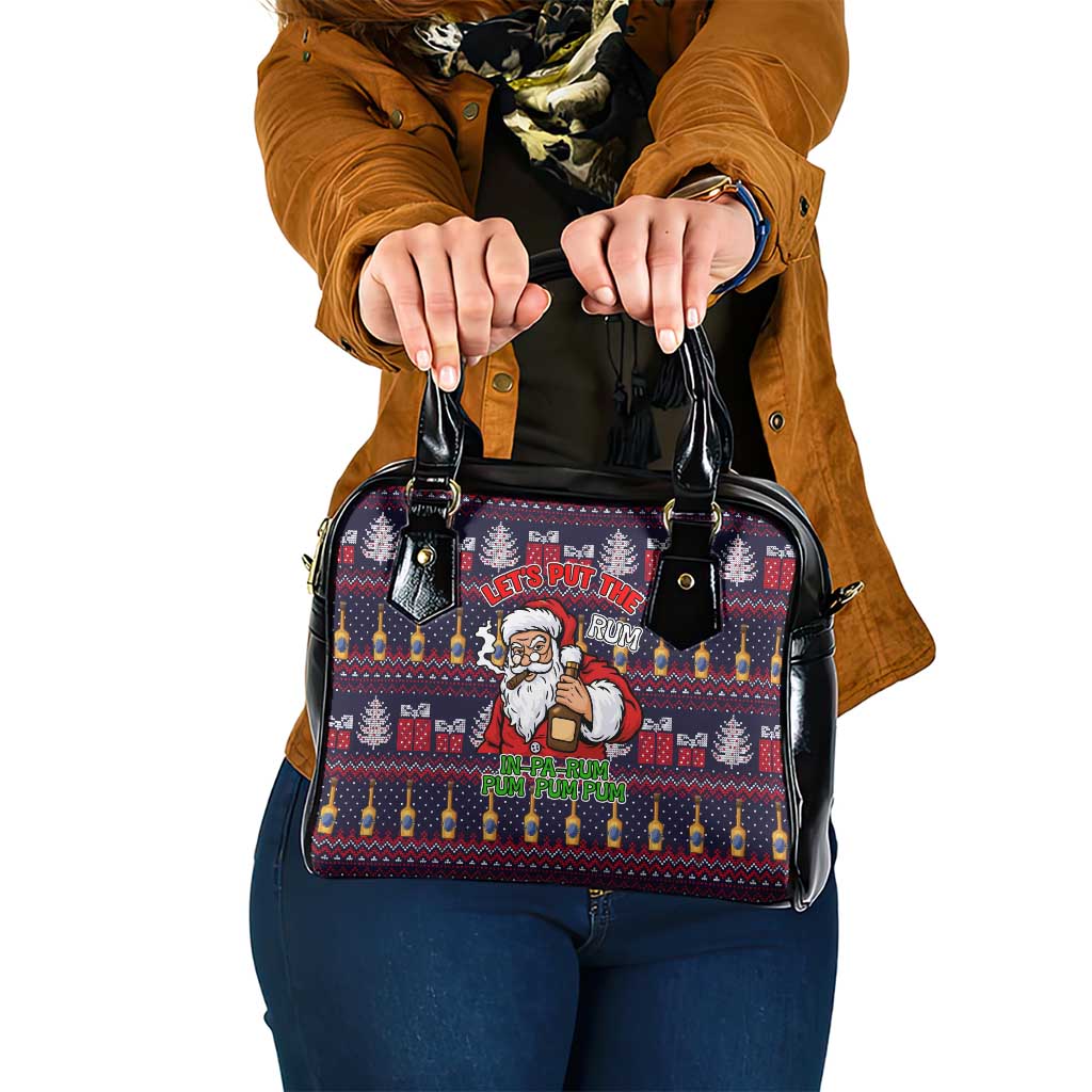 Lets Put The Rum Pum Pum Pum Christmas Shoulder Handbag Xmas Holiday Patterns - Wonder Print Shop