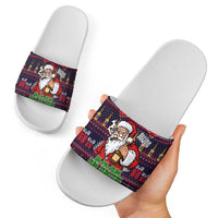 Lets Put The Rum Pum Pum Pum Christmas Slide Sandals Xmas Holiday Patterns - Wonder Print Shop