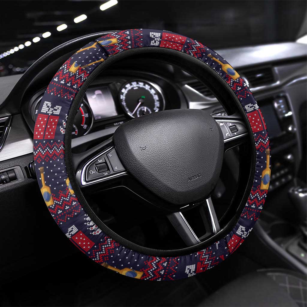 Lets Put The Rum Pum Pum Pum Christmas Steering Wheel Cover Xmas Holiday Patterns - Wonder Print Shop