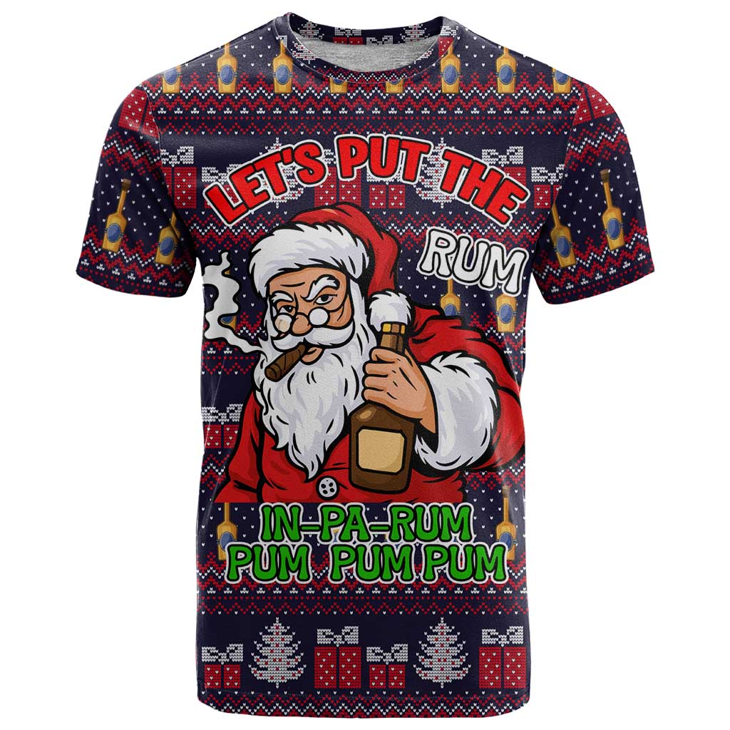 Lets Put The Rum Pum Pum Pum Christmas T Shirt Xmas Holiday Patterns - Wonder Print Shop