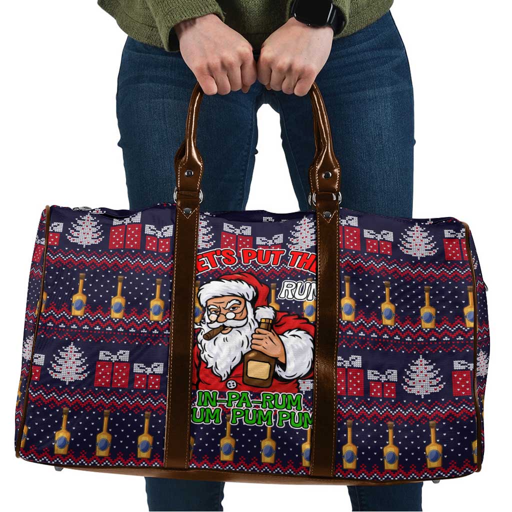 Lets Put The Rum Pum Pum Pum Christmas Travel Bag Xmas Holiday Patterns - Wonder Print Shop
