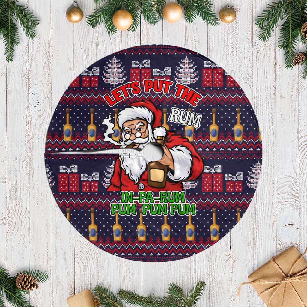 Lets Put The Rum Pum Pum Pum Christmas Tree Skirt Xmas Holiday Patterns - Wonder Print Shop