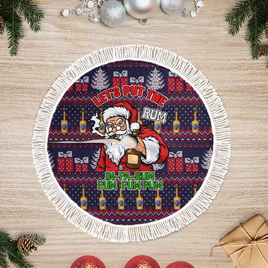 Lets Put The Rum Pum Pum Pum Christmas Tree Skirt Xmas Holiday Patterns - Wonder Print Shop