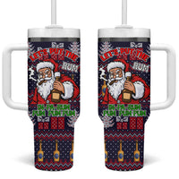 Lets Put The Rum Pum Pum Pum Christmas Tumbler With Handle Xmas Holiday Patterns - Wonder Print Shop