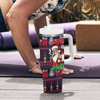 Lets Put The Rum Pum Pum Pum Christmas Tumbler With Handle Xmas Holiday Patterns - Wonder Print Shop