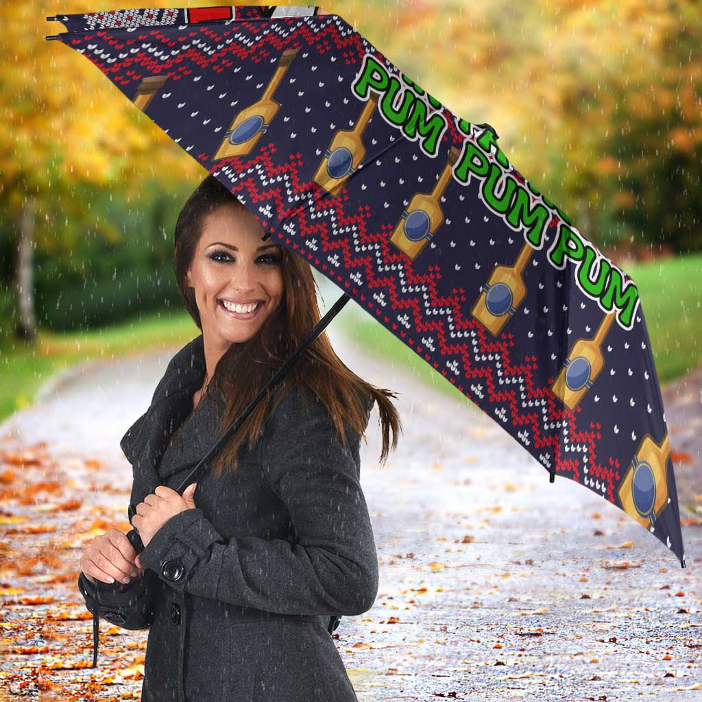 Lets Put The Rum Pum Pum Pum Christmas Umbrella Xmas Holiday Patterns - Wonder Print Shop