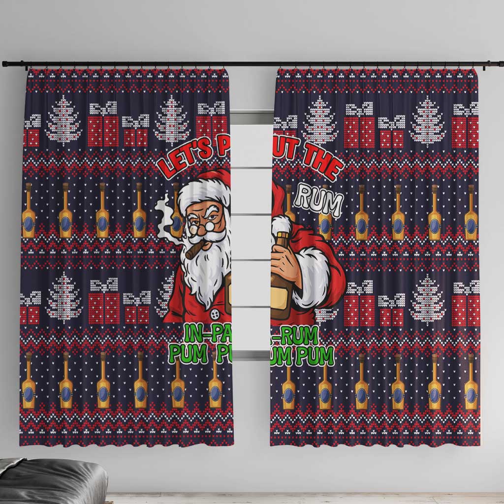 Lets Put The Rum Pum Pum Pum Christmas Window Curtain Xmas Holiday Patterns - Wonder Print Shop