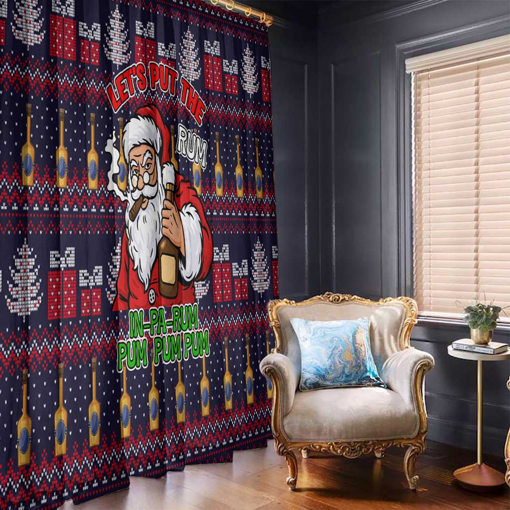 Lets Put The Rum Pum Pum Pum Christmas Window Curtain Xmas Holiday Patterns - Wonder Print Shop
