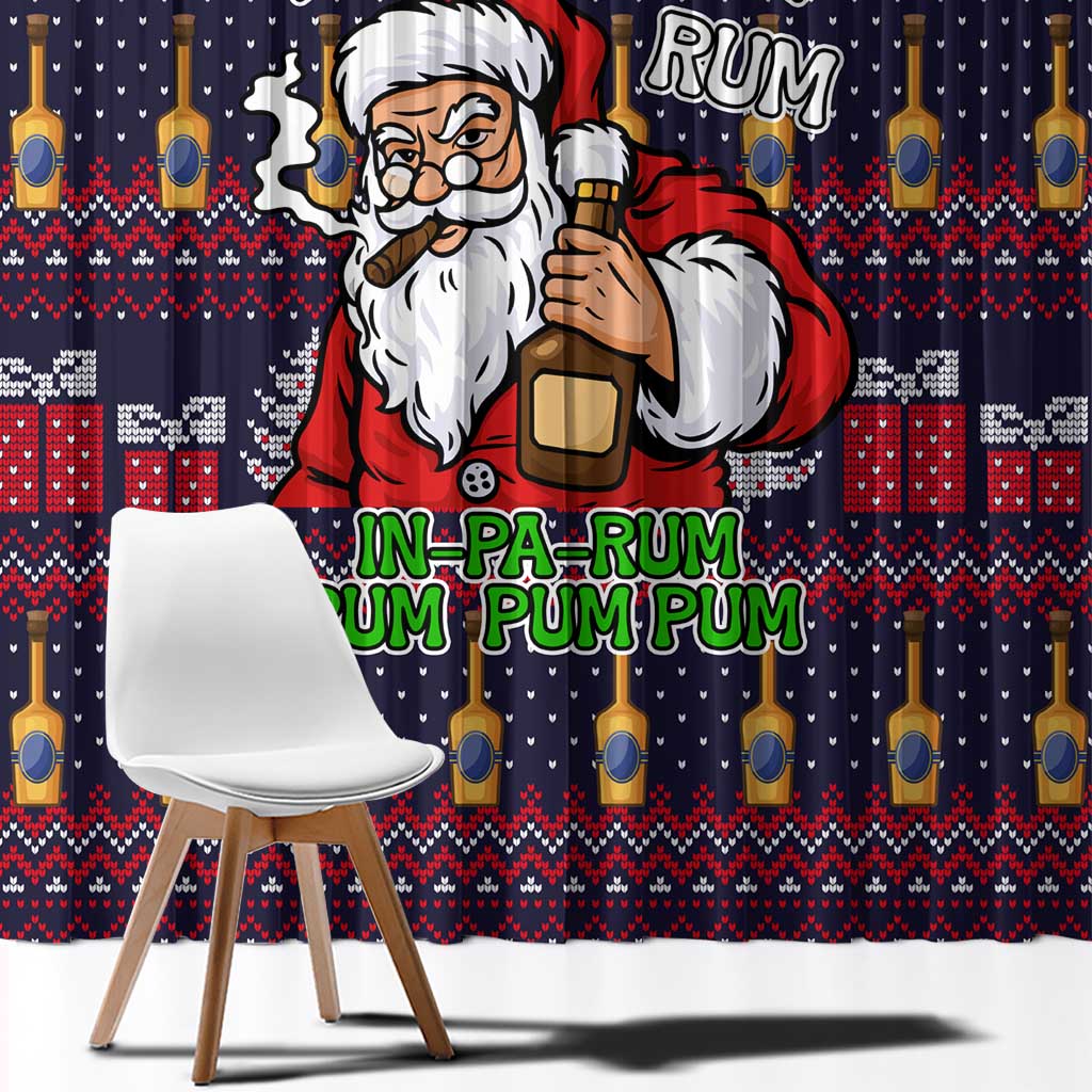 Lets Put The Rum Pum Pum Pum Christmas Window Curtain Xmas Holiday Patterns - Wonder Print Shop