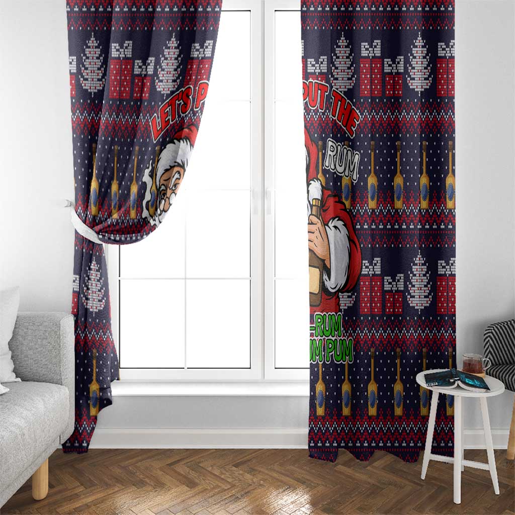 Lets Put The Rum Pum Pum Pum Christmas Window Curtain Xmas Holiday Patterns - Wonder Print Shop