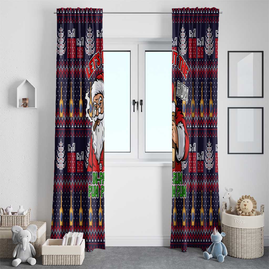 Lets Put The Rum Pum Pum Pum Christmas Window Curtain Xmas Holiday Patterns - Wonder Print Shop