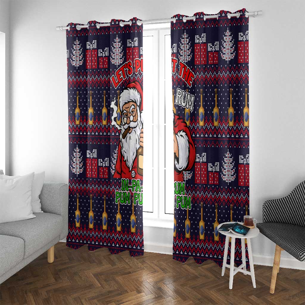 Lets Put The Rum Pum Pum Pum Christmas Window Curtain Xmas Holiday Patterns - Wonder Print Shop