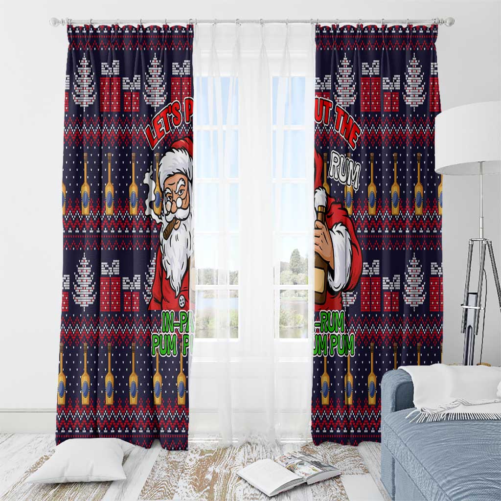 Lets Put The Rum Pum Pum Pum Christmas Window Curtain Xmas Holiday Patterns - Wonder Print Shop