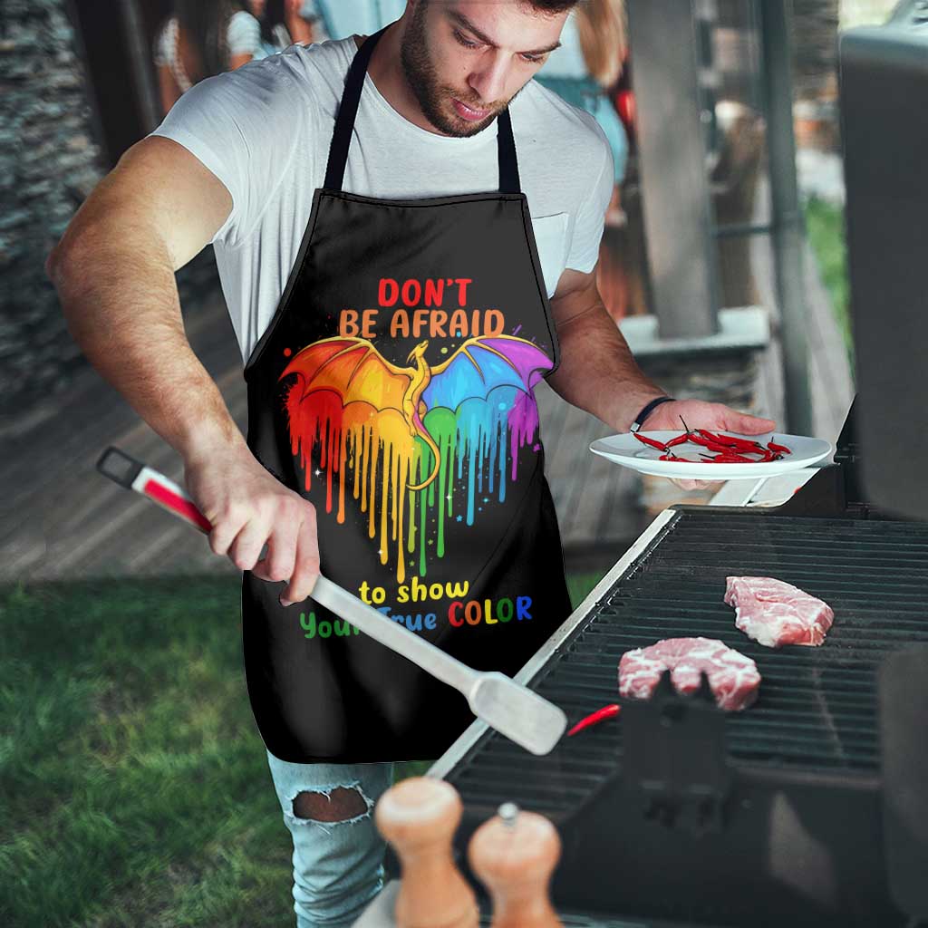 LGBT Dont Be Afraid Christmas Apron Xmas Holiday Patterns - Wonder Print Shop