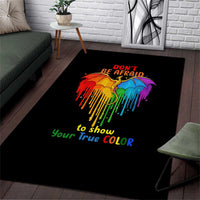 LGBT Dont Be Afraid Christmas Area Rug Xmas Holiday Patterns - Wonder Print Shop