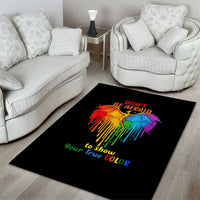 LGBT Dont Be Afraid Christmas Area Rug Xmas Holiday Patterns - Wonder Print Shop