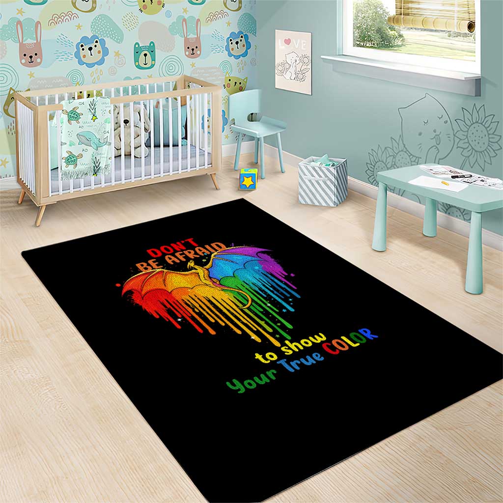 LGBT Dont Be Afraid Christmas Area Rug Xmas Holiday Patterns - Wonder Print Shop