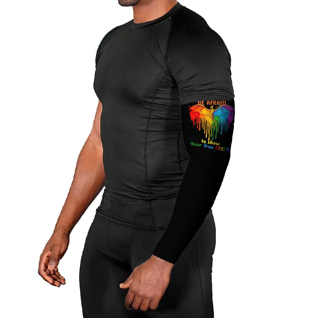 LGBT Dont Be Afraid Christmas Arm Sleeves Xmas Holiday Patterns - Wonder Print Shop