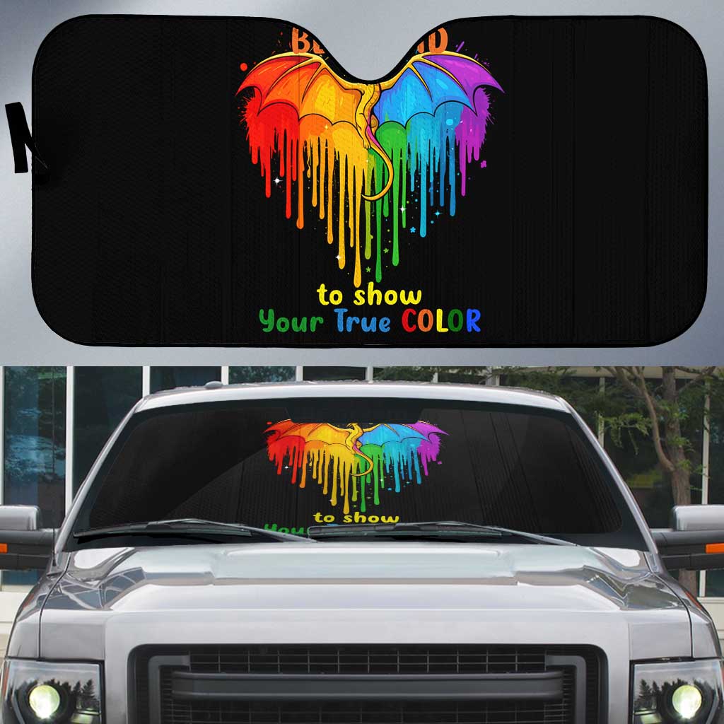 LGBT Dont Be Afraid Christmas Auto Sun Shade Xmas Holiday Patterns - Wonder Print Shop