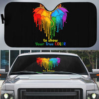 LGBT Dont Be Afraid Christmas Auto Sun Shade Xmas Holiday Patterns - Wonder Print Shop