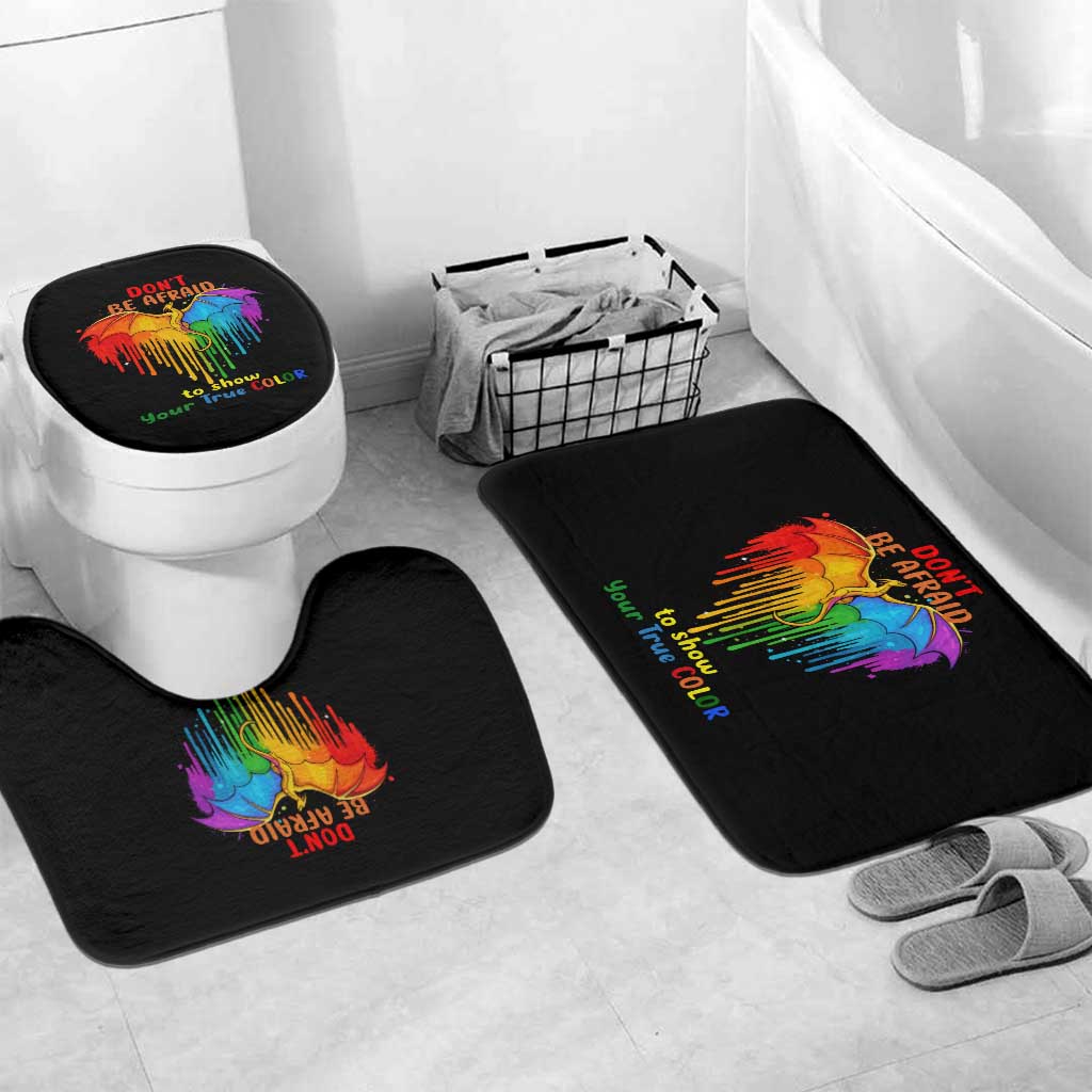 LGBT Dont Be Afraid Christmas Bathroom Set Xmas Holiday Patterns - Wonder Print Shop