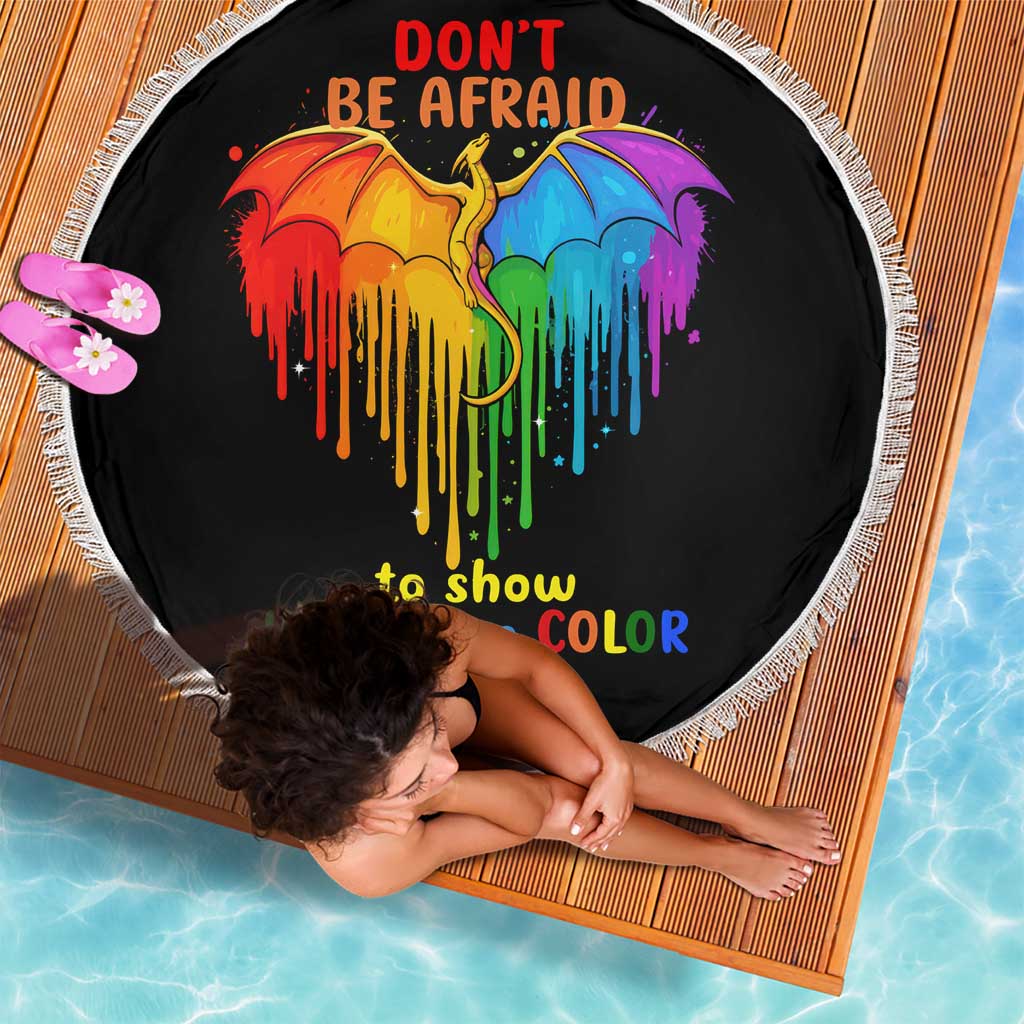 LGBT Dont Be Afraid Christmas Beach Blanket Xmas Holiday Patterns - Wonder Print Shop
