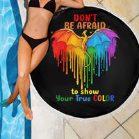 LGBT Dont Be Afraid Christmas Beach Blanket Xmas Holiday Patterns - Wonder Print Shop