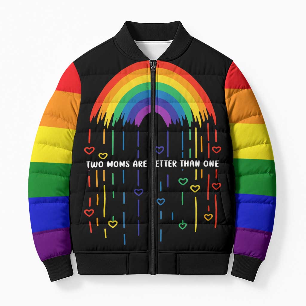 LGBT Dont Be Afraid Christmas Bomber Puffer Jacket Xmas Holiday Patterns - Wonder Print Shop