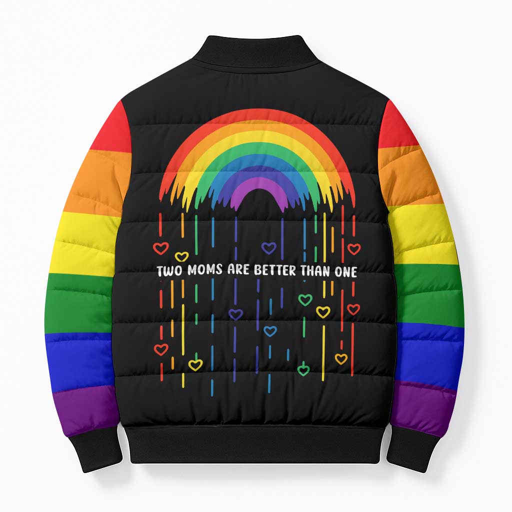 LGBT Dont Be Afraid Christmas Bomber Puffer Jacket Xmas Holiday Patterns - Wonder Print Shop
