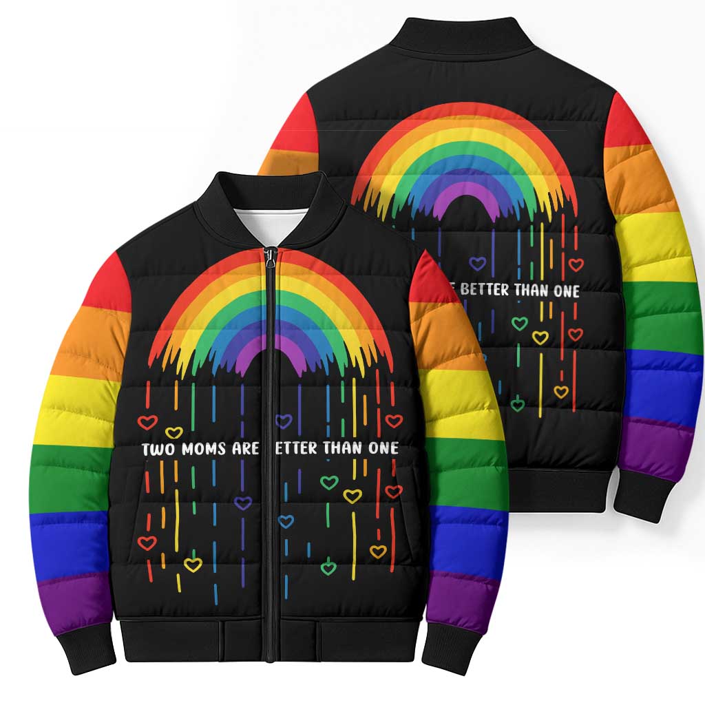 LGBT Dont Be Afraid Christmas Bomber Puffer Jacket Xmas Holiday Patterns - Wonder Print Shop