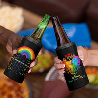 LGBT Dont Be Afraid Christmas 4 in 1 Can Cooler Tumbler Xmas Holiday Patterns - Wonder Print Shop
