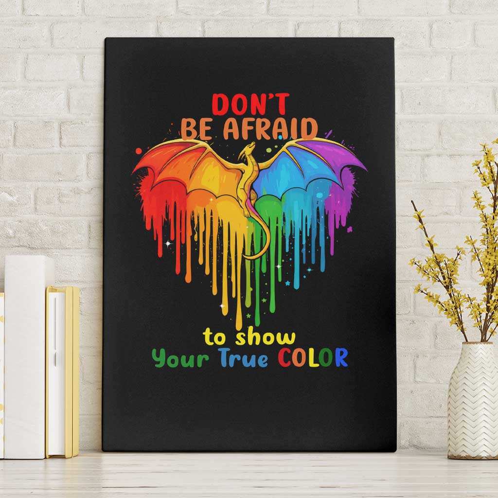 LGBT Dont Be Afraid Christmas Canvas Wall Art Xmas Holiday Patterns - Wonder Print Shop