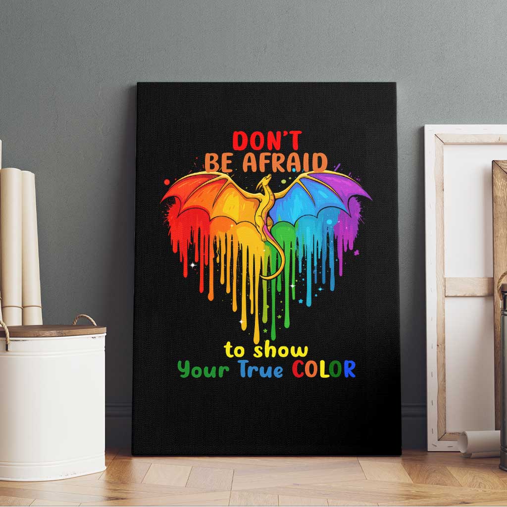 LGBT Dont Be Afraid Christmas Canvas Wall Art Xmas Holiday Patterns - Wonder Print Shop