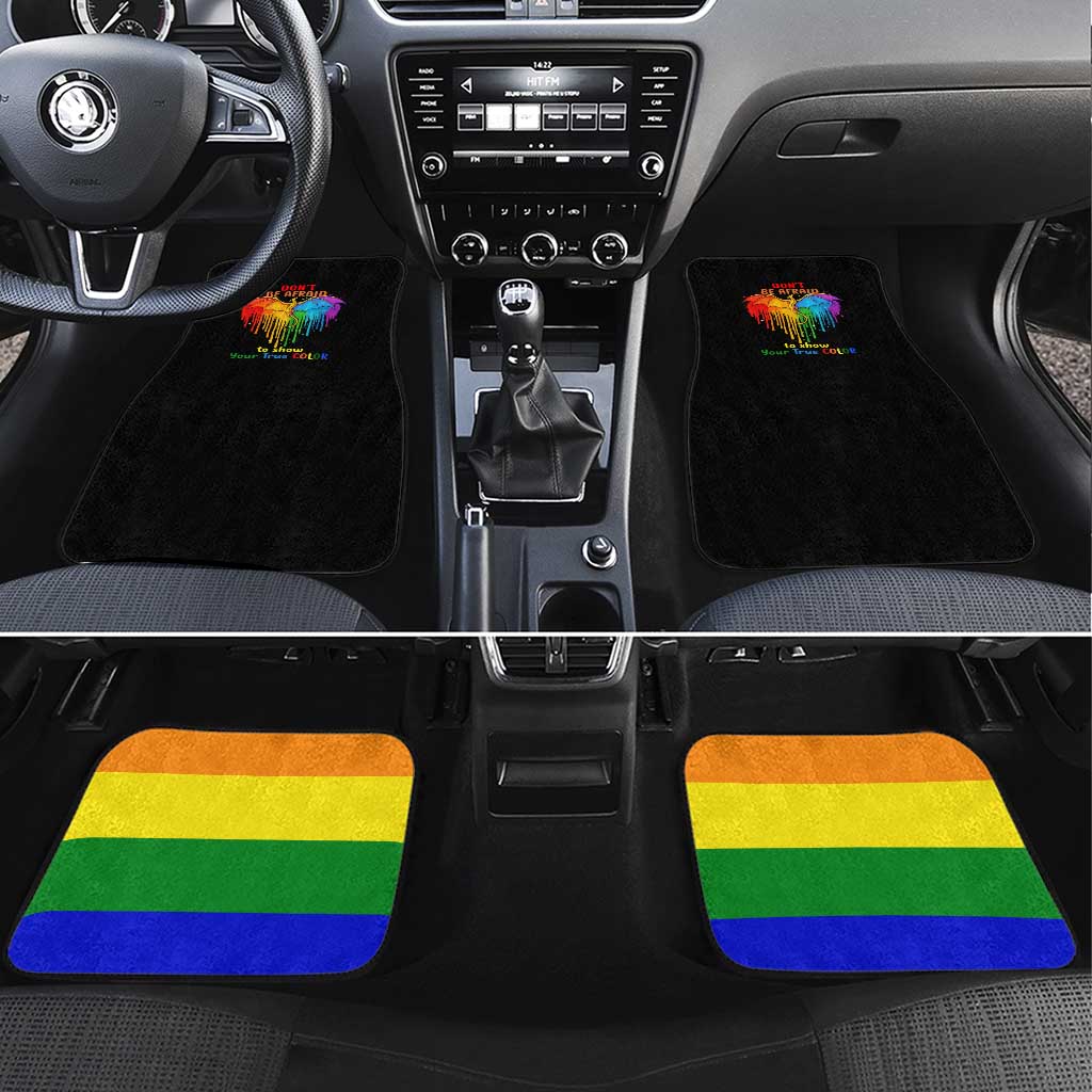 LGBT Dont Be Afraid Christmas Car Mats Xmas Holiday Patterns - Wonder Print Shop