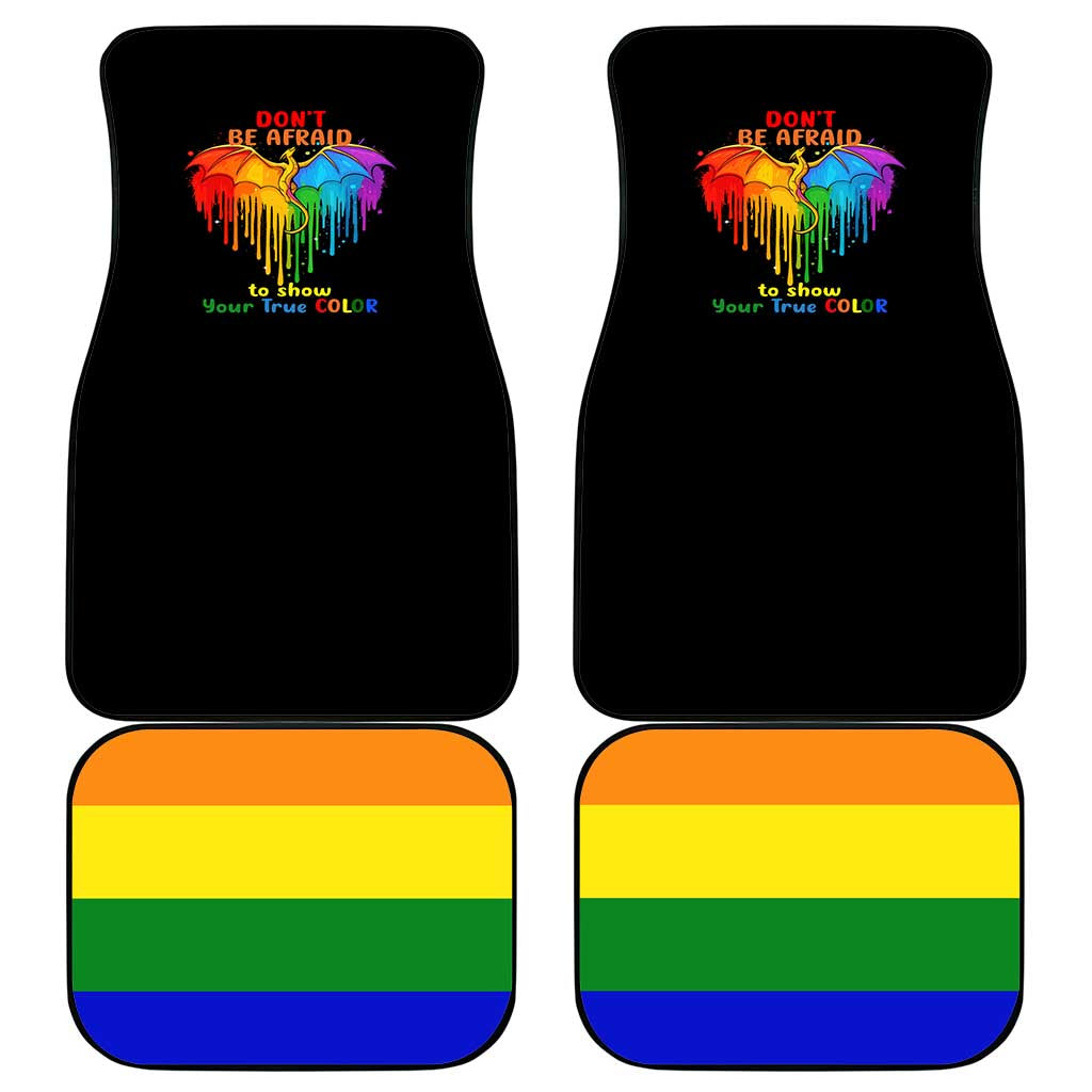 LGBT Dont Be Afraid Christmas Car Mats Xmas Holiday Patterns - Wonder Print Shop