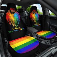 LGBT Dont Be Afraid Christmas Car Seat Cover Xmas Holiday Patterns - Wonder Print Shop