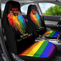 LGBT Dont Be Afraid Christmas Car Seat Cover Xmas Holiday Patterns - Wonder Print Shop