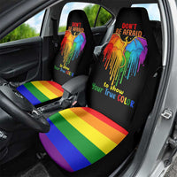 LGBT Dont Be Afraid Christmas Car Seat Cover Xmas Holiday Patterns - Wonder Print Shop